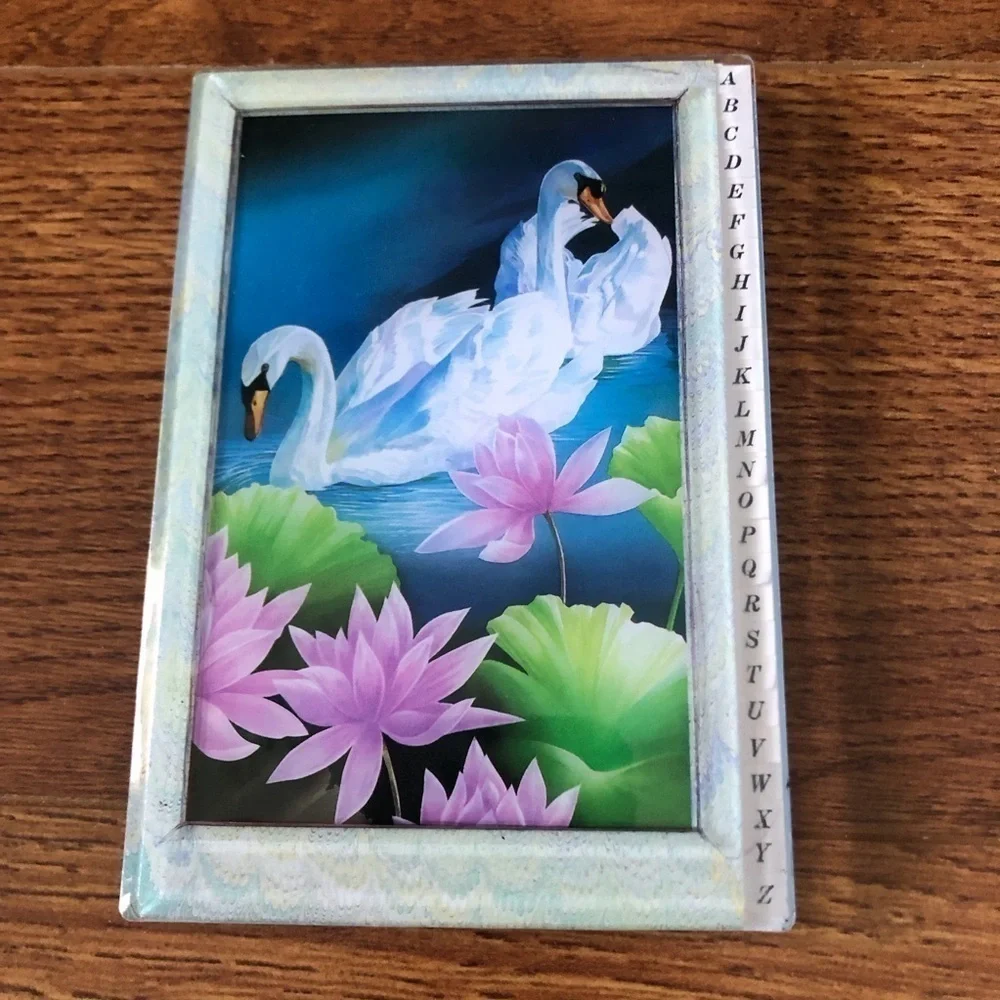 Vintage swan address book